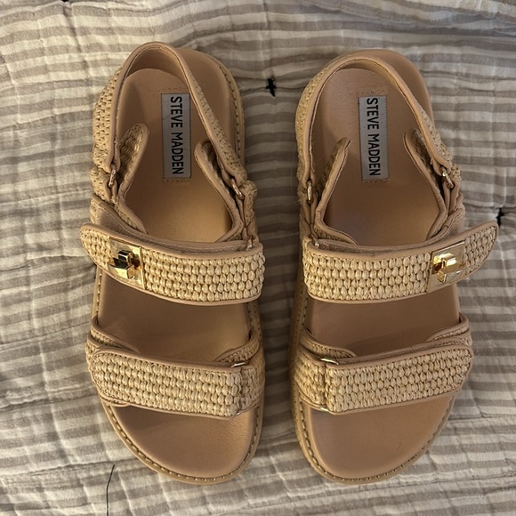 Steve Madden bigmona raffia platform sandal - Picture 2 of 5